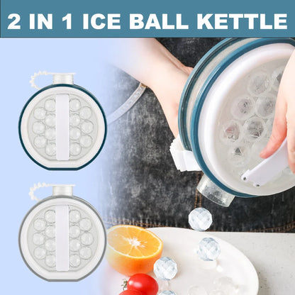 2-in-1 Portable Ice Bottle and Cold Kettle in light grey and blue
