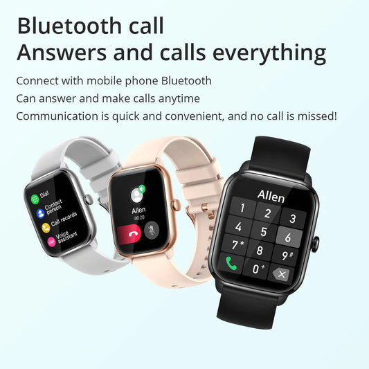 Full screen smartwatch with heart rate monitoring and Bluetooth features