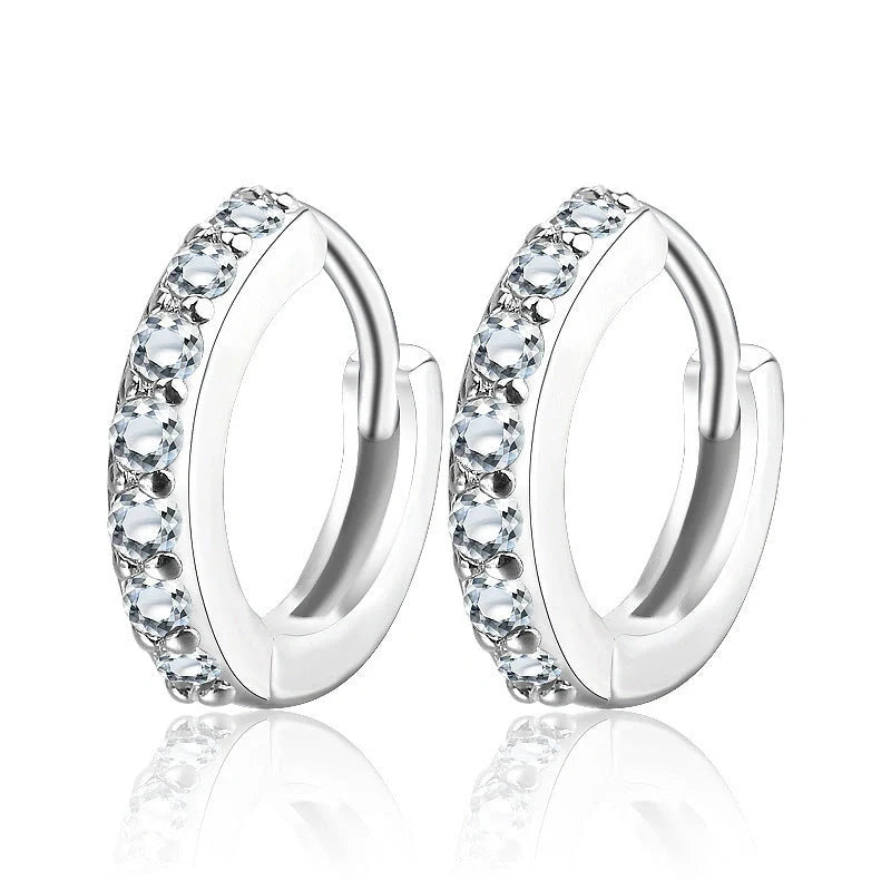 Elegant S925 Sterling Silver Diamond Earrings for Women showcasing timeless beauty and elegance.