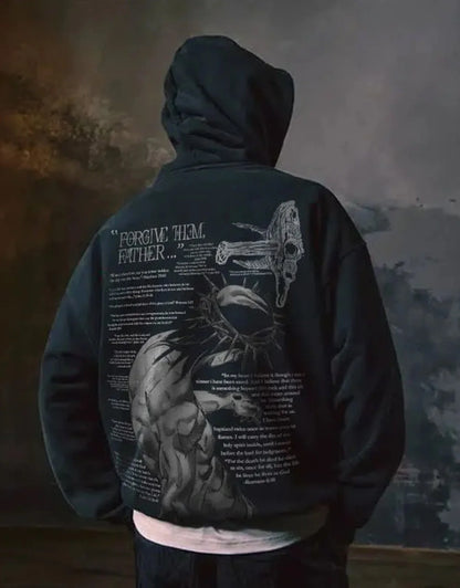 Men's and Women's Casual Printed Hooded Sweater in various colours and sizes