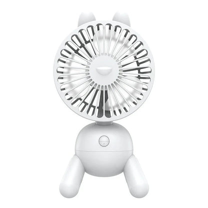 Compact USB-powered desk fan with automatic shaking head and adjustable wind speeds for customized cooling in any office or home setting