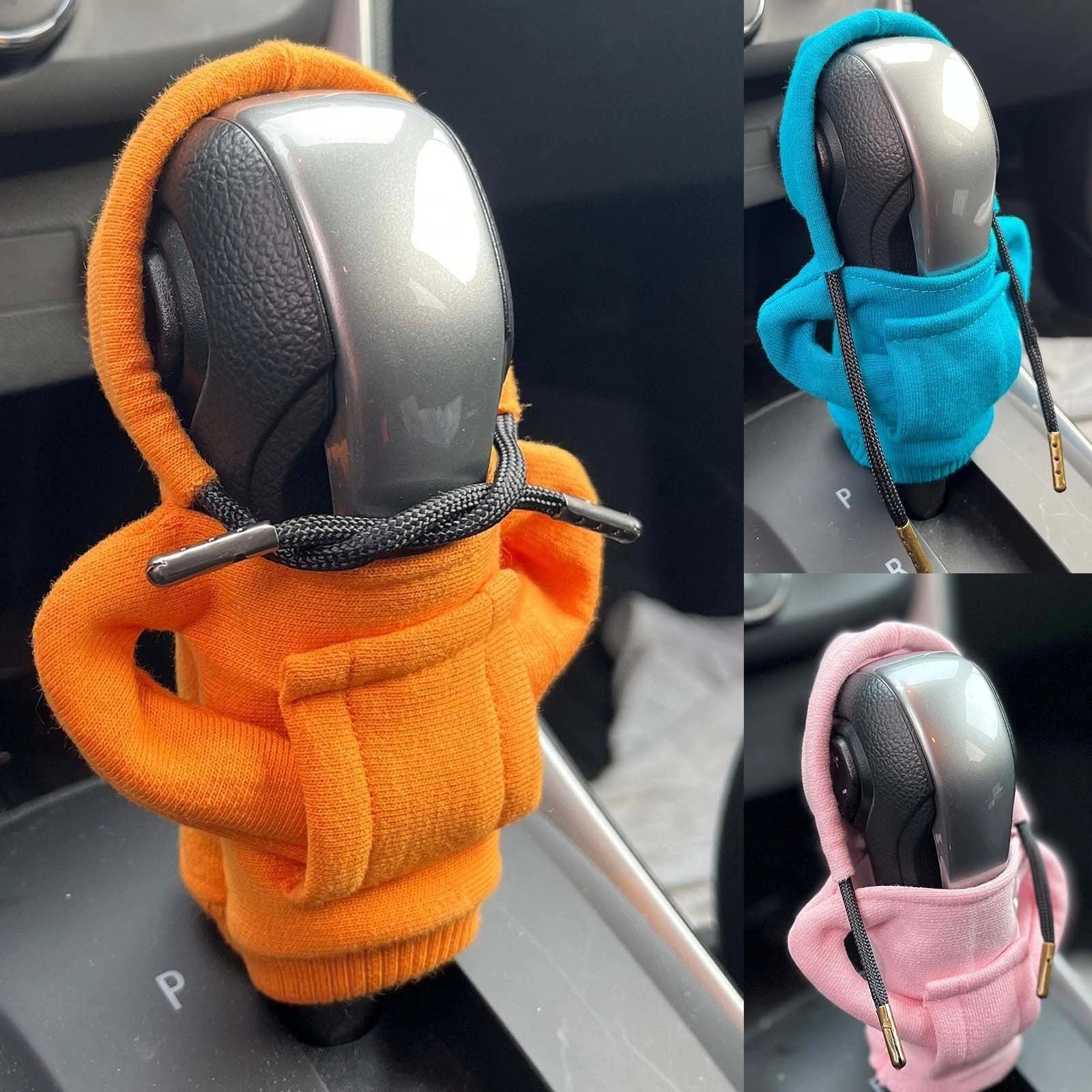 Universal gear knob cover hoodies in pure cotton for cars