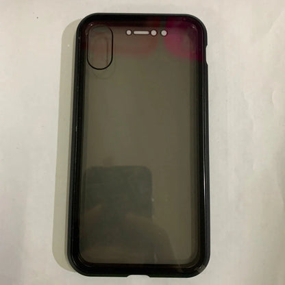 Sleek magnetic privacy phone case with tempered glass protection, compatible with various iPhone models