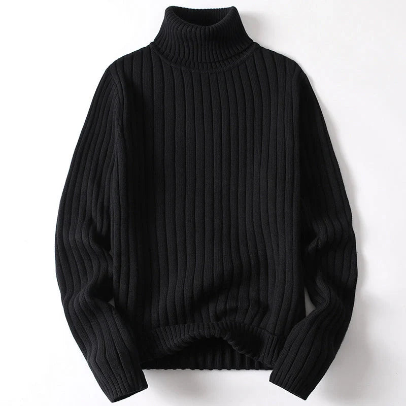 Premium cotton blend turtleneck sweater for men and women, available in multiple colours and sizes.
