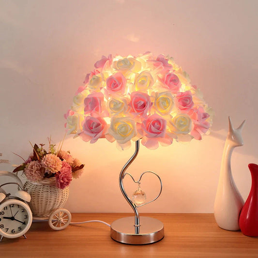 Wedding Decoration Lamp with roses flower light design for romantic home ambience