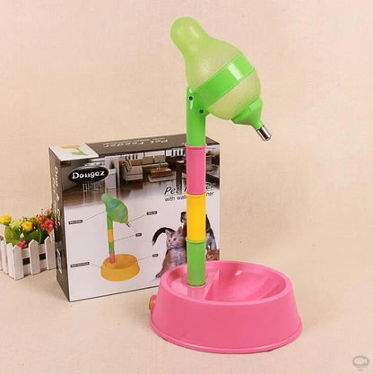Adjustable Pet Water Dispenser with Elevated Stand - Premium Food-Grade Plastic Design for Cats and Dogs