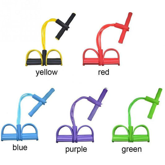 Premium resistance bands set with natural latex and EVA foam for full-body workouts