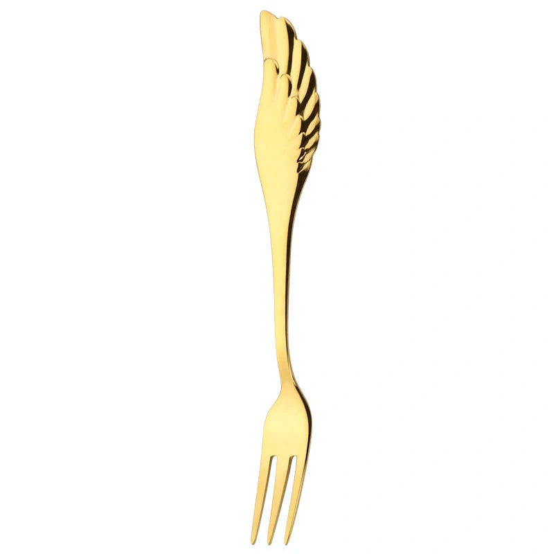 304 stainless steel Angel Wing spoon and fork set in various finishes