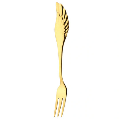304 stainless steel Angel Wing spoon and fork set in various finishes
