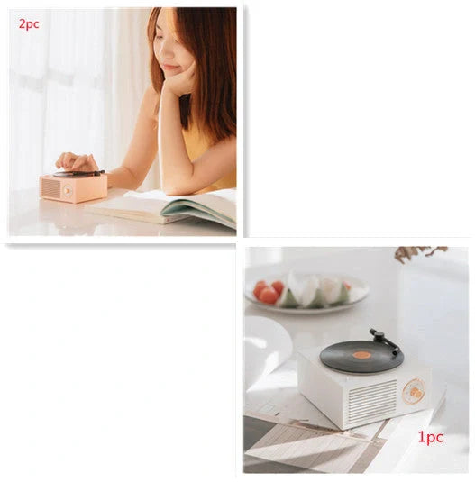 Retro Bluetooth Mini Speaker with USB Port in vintage design, perfect for wireless music streaming.