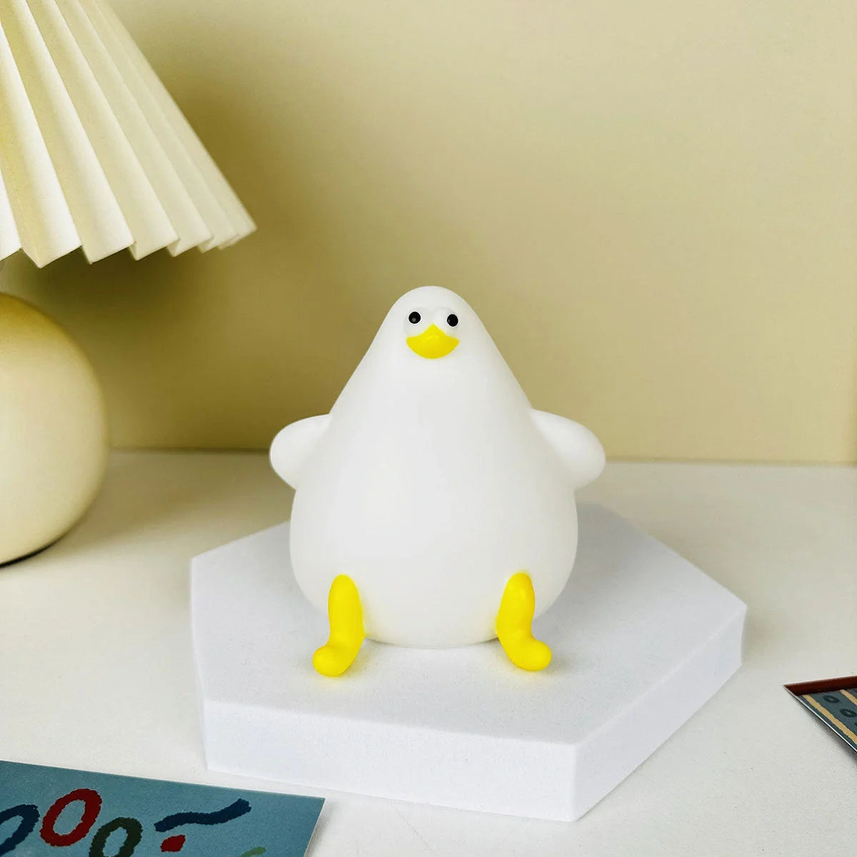 Adorable silicone seagull night light with USB charging for kids' rooms