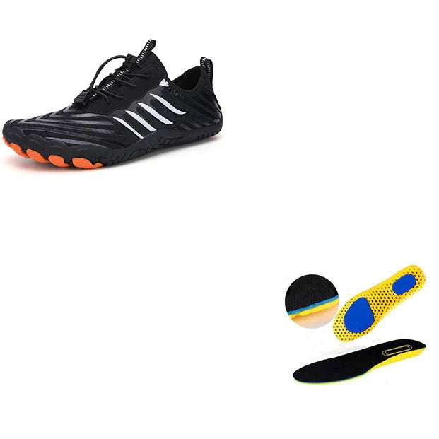 Leisure swimming wading shoes in grey, black, white, and moonlight colours