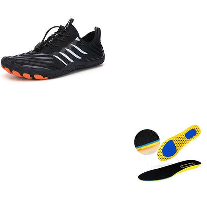Leisure swimming wading shoes in grey, black, white, and moonlight colours