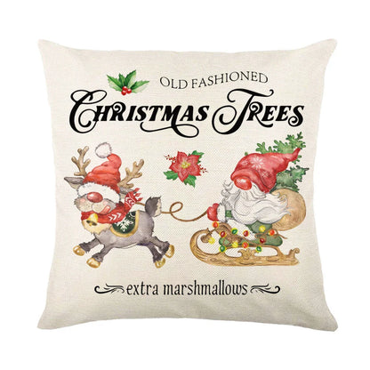 Festive Christmas pillow covers with snowflake pattern for cozy home decor