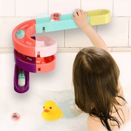 Premium Marble Run Bath Toys for Kids - Fun, Safe & Educational Bathroom Play Set with Suction Cups