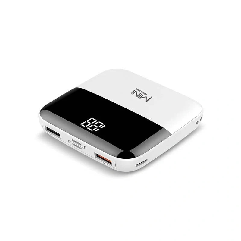 10000mAh Mini Power Bank in various colours with USB Type-C and Micro USB inputs