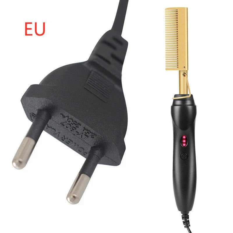 Ceramic curling iron with copper comb for salon-smooth, frizz-free styling