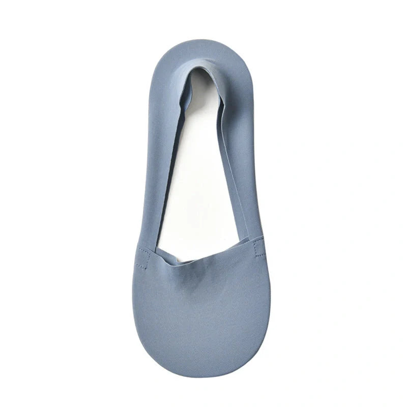 Silicone Non-Slip Shallow Boat Socks for Ladies in various colors, including black, skin, khaki, silver, and more.
