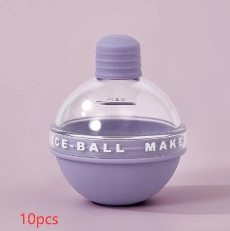 Food-grade silicone ice ball mold for creating 6cm spherical whisky ice cubes
