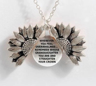 Elegant Sunflower Double-layer Lettering Necklace in various colours
