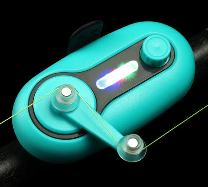 A high-performance fish bite alarm with an intermittent and continuous alarm system, bright LED light indicator, and durable construction for serious anglers.