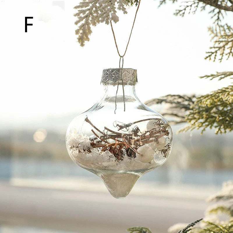Gold powder bright painted mixed plastic Christmas tree ornaments in various styles and sizes