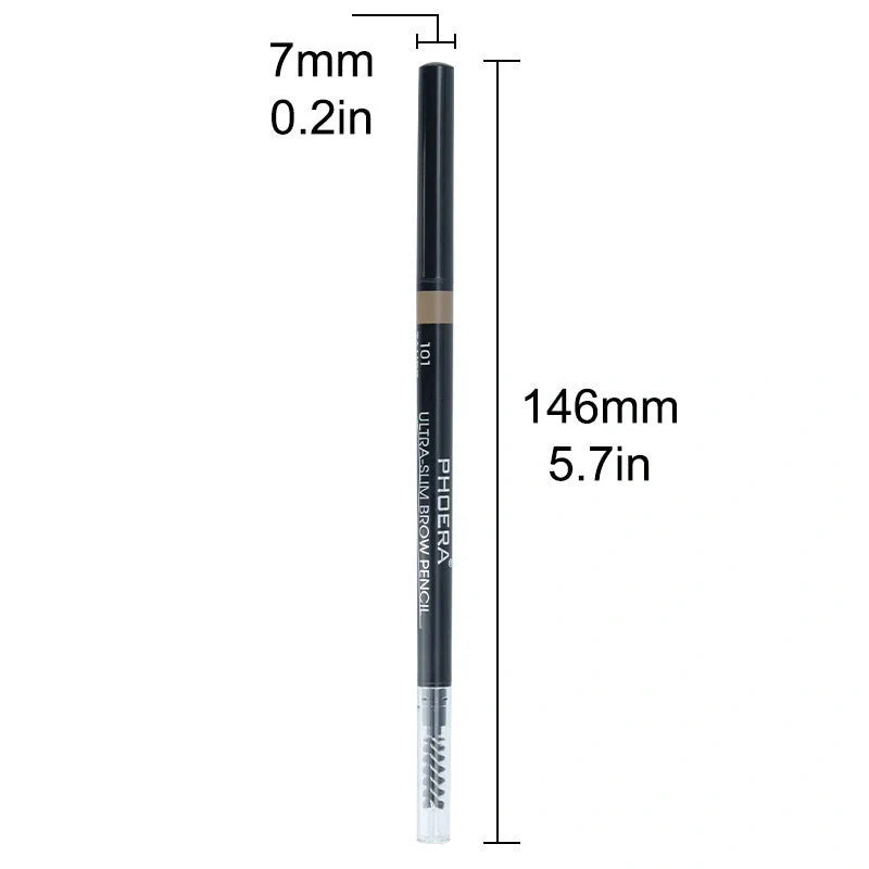 PHOERA Thin Eyebrow Pencil in five shades for precise brow definition
