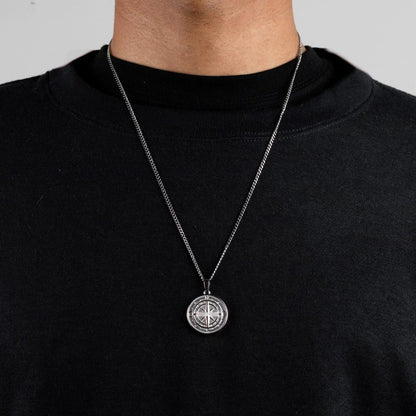 Elegant Stainless Steel Compass Necklace in gold and silver designs