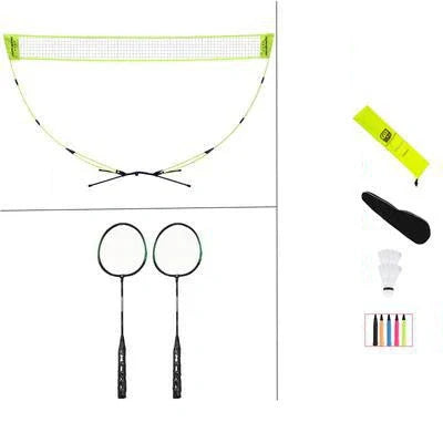 Professional portable foldable badminton net with carbon fiber frame in fluorescent green
