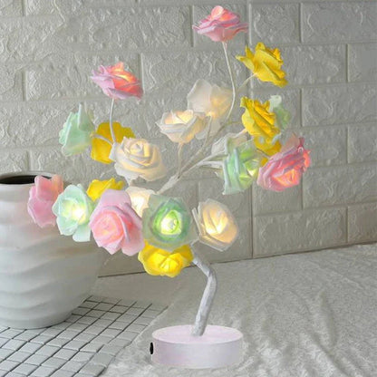Enchanting Rose Flower Lamp with warm, soothing lighting and USB/battery power options for versatile home decor