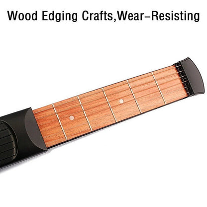 Pocket Guitar portable practice tool for beginners with 6 strings and 4 frets