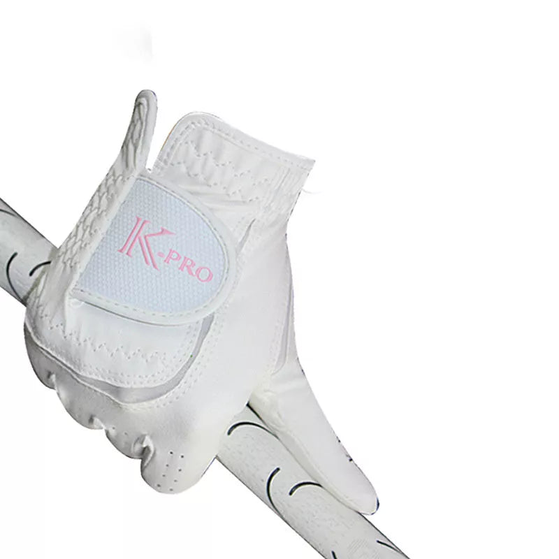 Women's microfiber golf gloves with anti-skid palm and breathable design