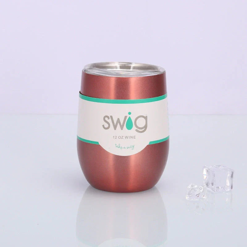 Premium Stainless Steel Insulated Wine Tumbler in Various Vibrant Colors - 12 oz Capacity, Vacuum Sealed Design