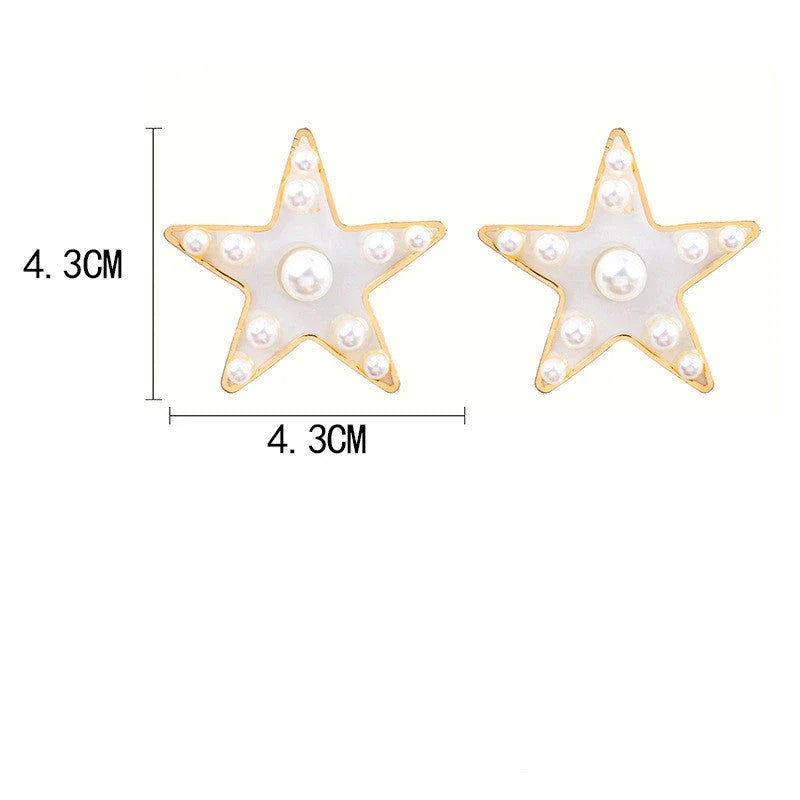 Charming peach heart and star stud earrings with elegant design and quality materials