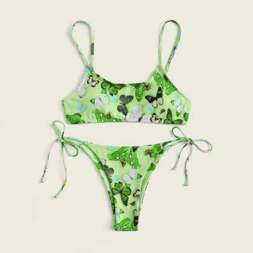 Women's floral print push-up bikini for summer beach wear