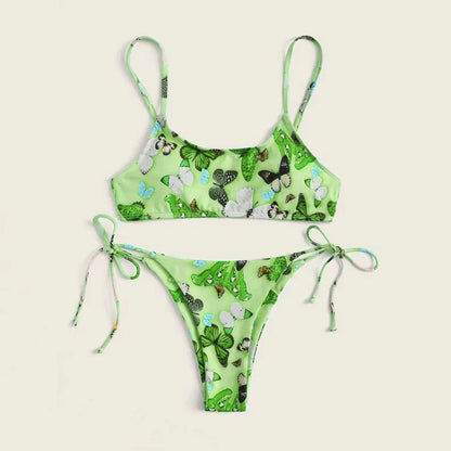 Women's floral print push-up bikini for summer beach wear