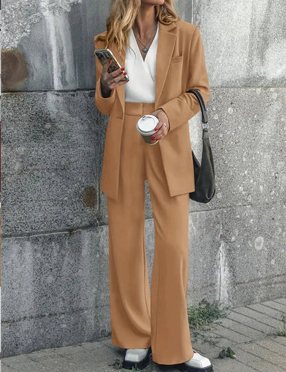 Elegant Women's Casual Suit in various solid colours for a stylish look