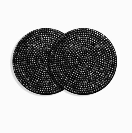 Universal anti-slip silicone cup holder insert with crystal rhinestone design for cars
