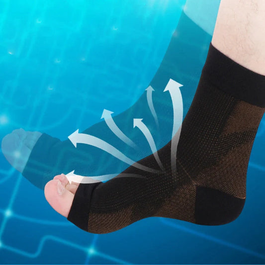 Unisex anti-fatigue compression ankle socks for sports and recovery