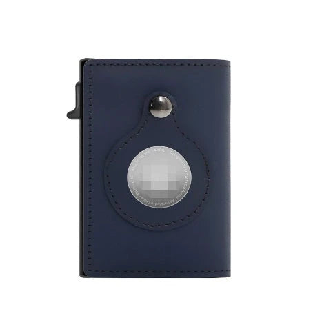 Sleek RFID-blocking wallet made of durable PU leather with multiple interior compartments and an AirTag pocket for secure everyday carry