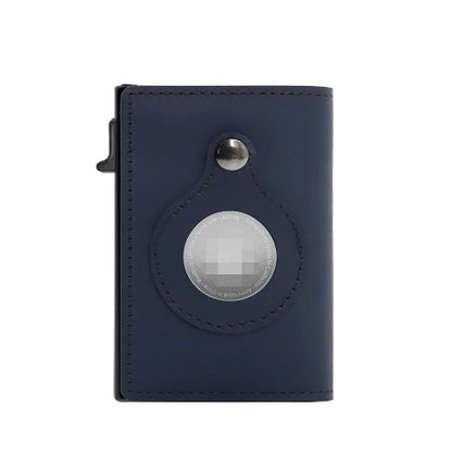 Sleek RFID-blocking wallet made of durable PU leather with multiple interior compartments and an AirTag pocket for secure everyday carry