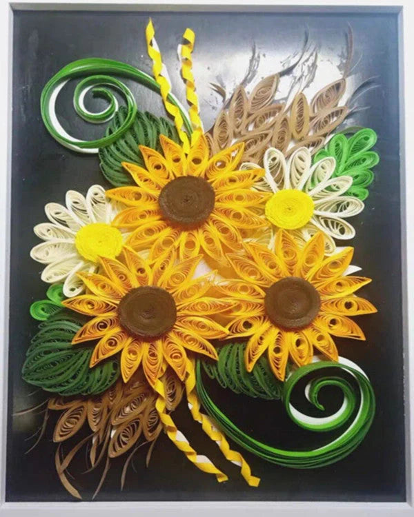 Premium DIY Quill Art Craft Kit with multicoloured paper strips and essential tools for paper quilling