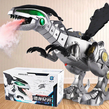 Roaming Robotic Dragon Toy with Lifelike Movement, Flashing Lights, Sounds, and Water Spray Effects