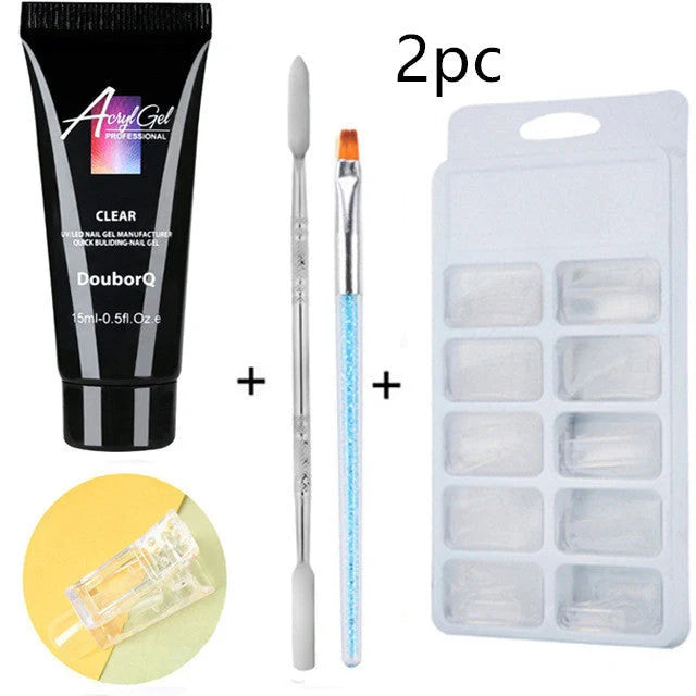 DIY Nail Art Polish Kit with various colours and tools for creative manicures at home