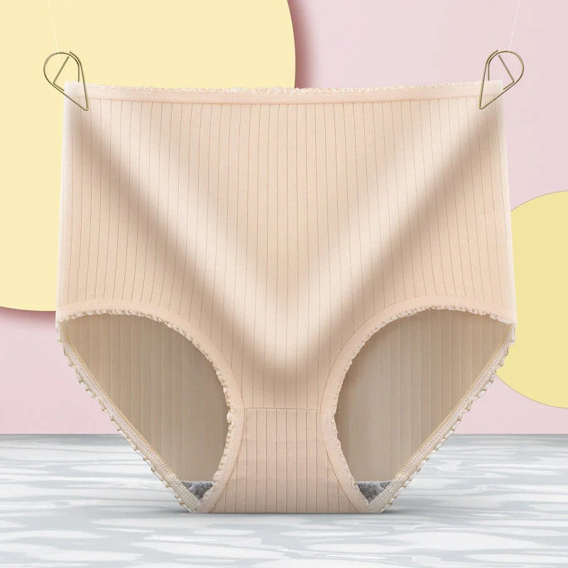 High waisted tummy control panties in milk silk for a smooth silhouette