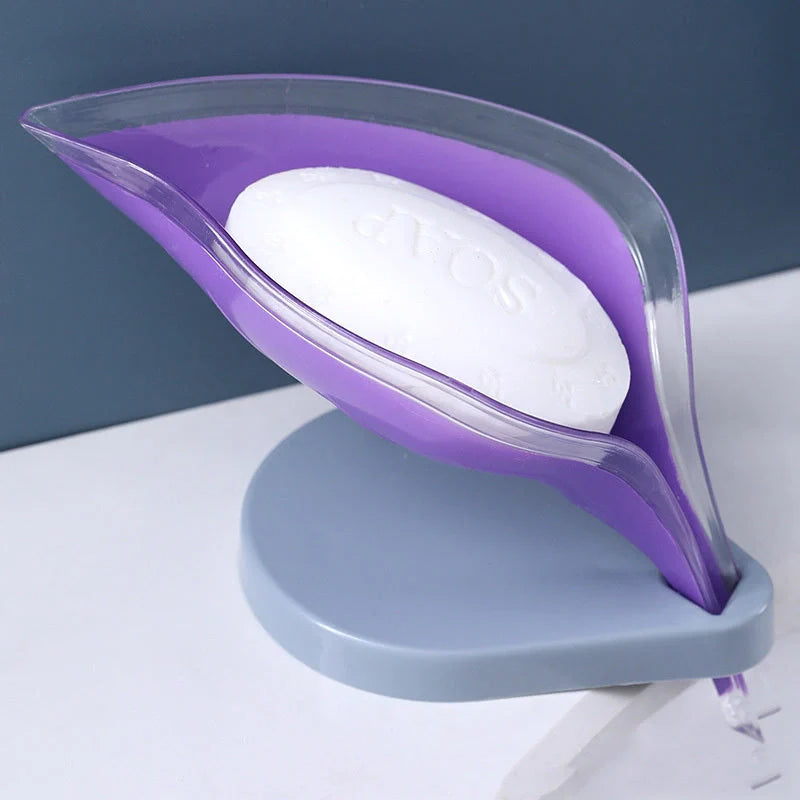 ABS suction cup soap holder and sponge drain box in various colours for kitchen organisation