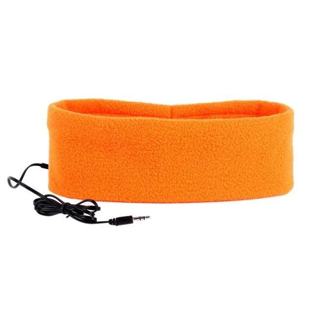 Soft, cozy sleep headphones with built-in speakers and sleep mask functionality for a comfortable and restful night's sleep