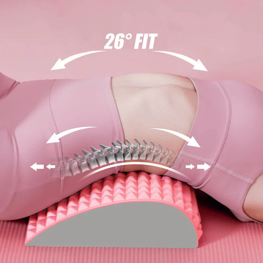 Premium lumbar spine massager for back, neck, and sciatica pain relief made with high-quality EVA foam