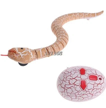 Realistic remote control toy snake with retractable tongue and swinging tail