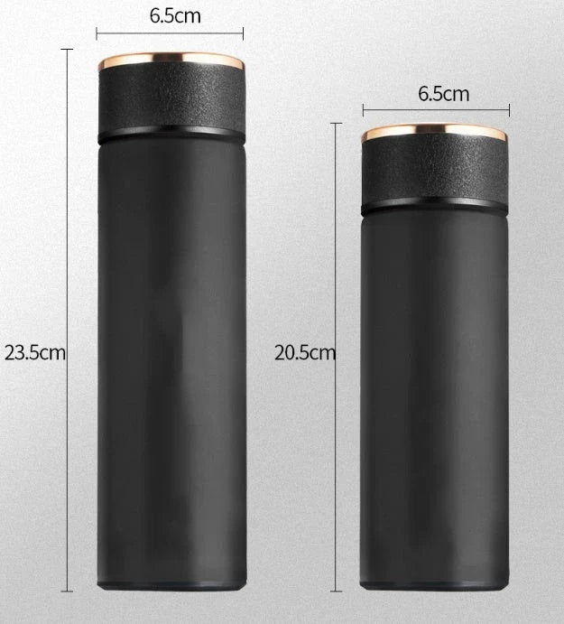Versatile business mug with touch-sensitive temperature display, available in various colors and sizes